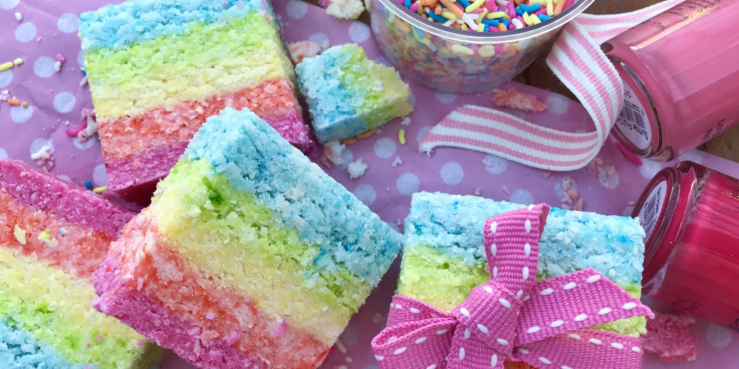 Rainbow coconut ice
